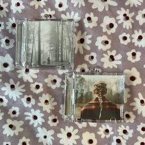 Handmade Taylor Swift Folklore + Evermore Mini CD Keychain Bundle